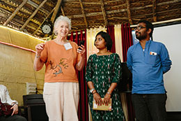 Photo of two women and a man. Link to Gifts of Cash, Checks, and Credit Cards