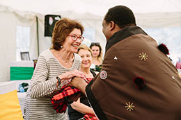 Photo of two women and a man. Link to Gifts from Retirement Plans.